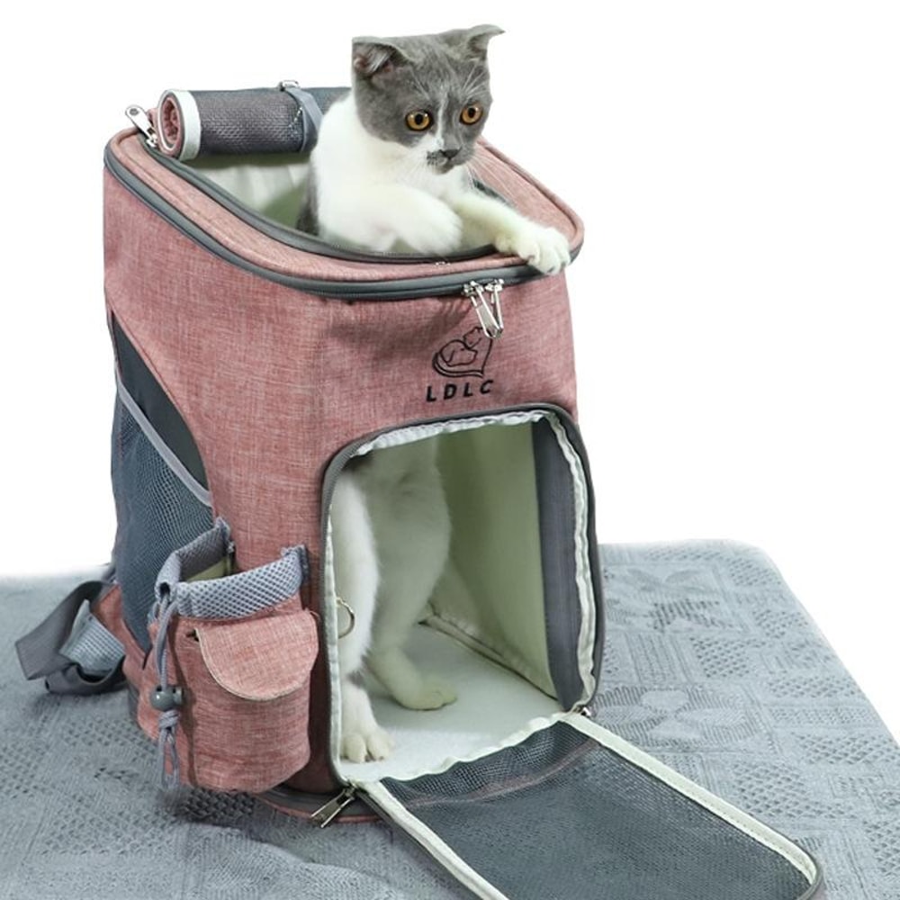 Portable Breathable Pet Carrier Backpack For Cats Dogs Foldable Travel Bag 3