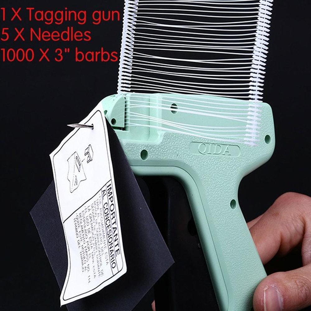 Heavy Duty Price Tagging Gun Kit for Retail Clothing Labeling with Needles and Fasteners