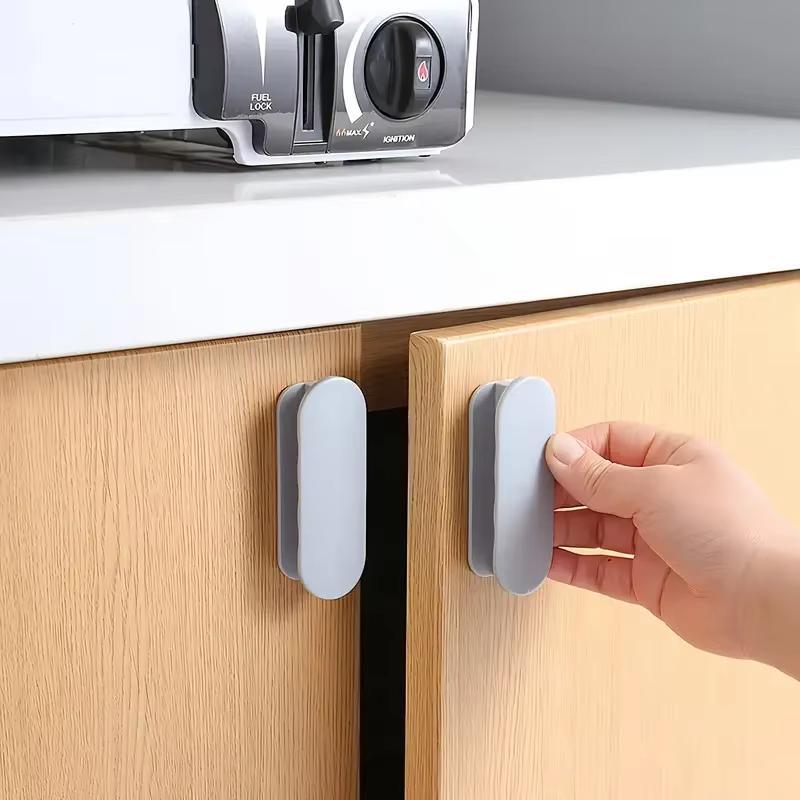 No Drill Adhesive Cabinet & Drawer Pull Handles – Peel and Stick Handles for Glass Doors & Furniture