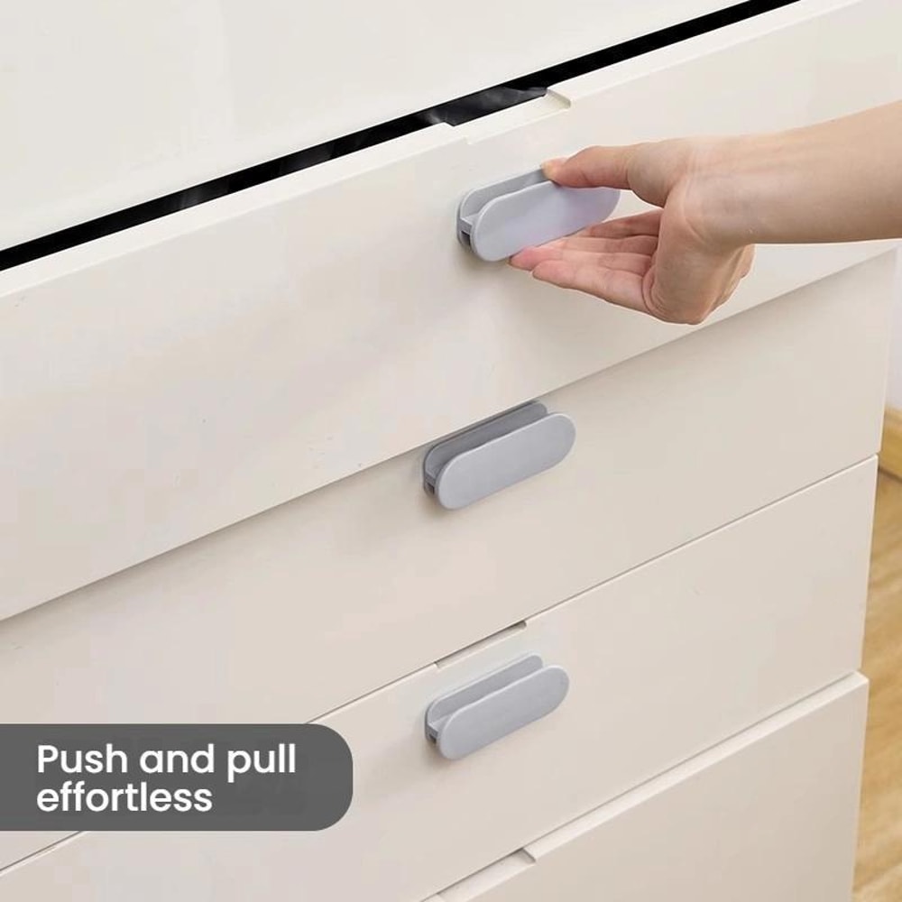 No Drill Adhesive Cabinet & Drawer Pull Handles – Peel and Stick Handles for Glass Doors & Furniture