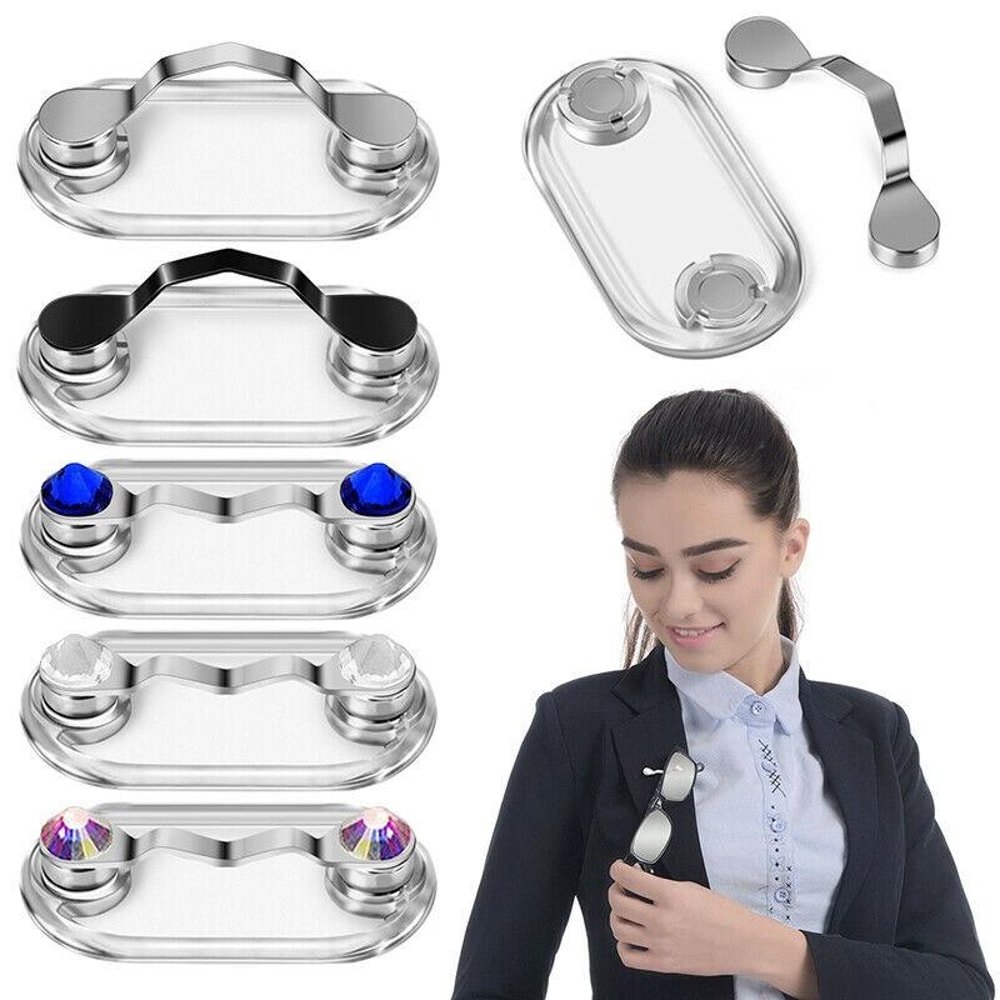 Magnetic Glasses Holder Clip Brooch For Shirt Secure Eyeglass Holder 2