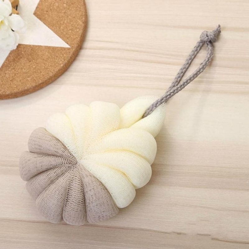 Portable Hanging Shower Sponge With Strap Soft Bath Exfoliating Brush Body Scrubber 0