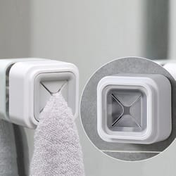 wall-mounted self-adhesive towel rack & dish cloth hook for kitchen bathroom no-drill organizer