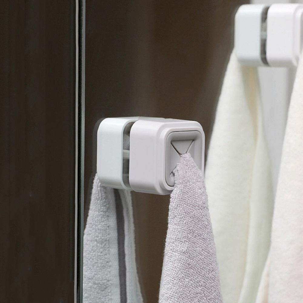 Wall-Mounted Self-Adhesive Towel Rack & Dish Cloth Hook for Kitchen Bathroom No-Drill Organizer