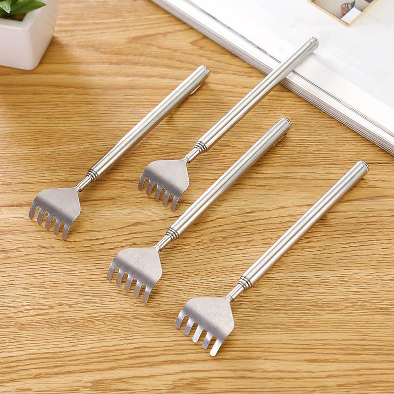 Extendable Stainless Steel Back Scratcher Set Anti Itch Telescopic Massager 2pcs