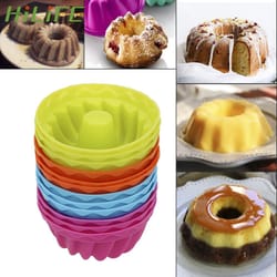 silicone baking molds set for cupcakes, donuts & jelly, heat-resistant non-stick dessert cups