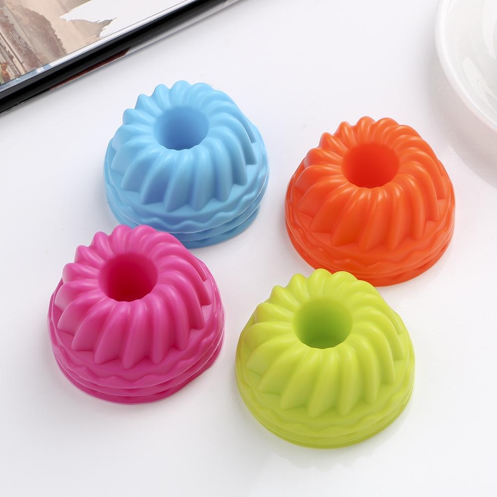 Silicone Baking Molds Set For Cupcakes Donuts Jelly HeatResistant NonStick Dessert Cups 6
