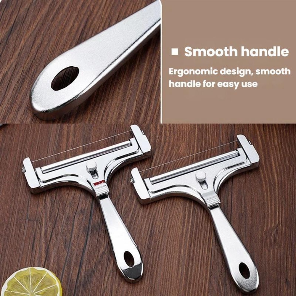 Adjustable Stainless Steel Butter and Cheese Slicer, Thickness Control Cheese Cutter Tool