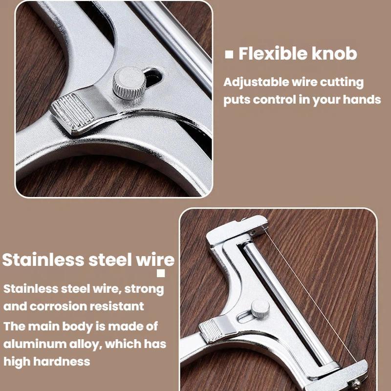 Adjustable Stainless Steel Butter and Cheese Slicer, Thickness Control Cheese Cutter Tool