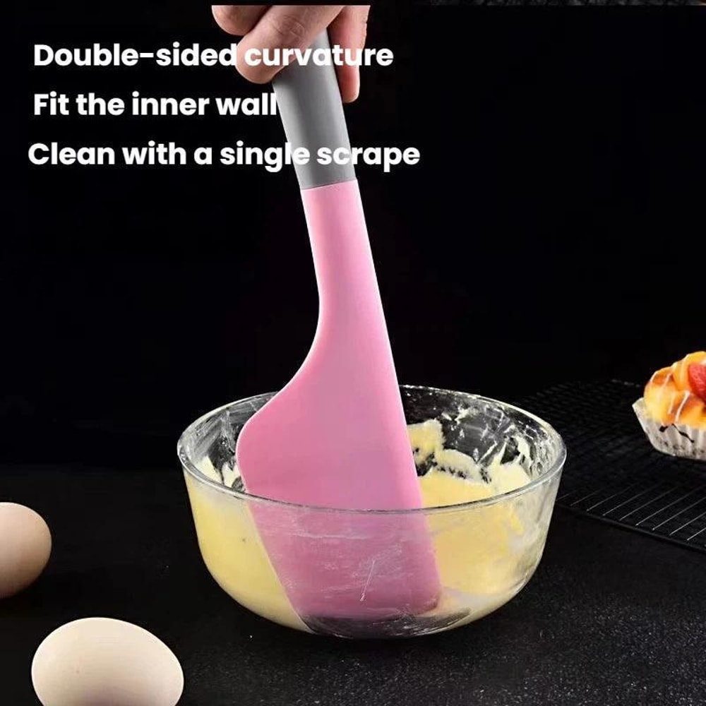 Thickened Heat Resistant Silicone Spatula Baking Spreader Large Kitchen Tool with Hook Hole Design