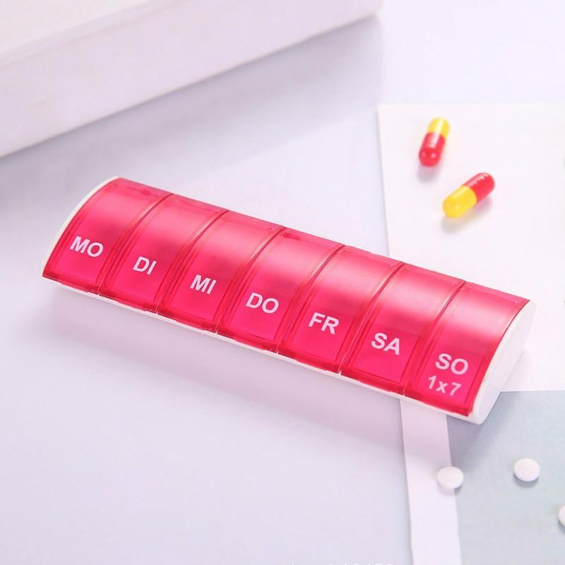 Weekly Travel Pill Organizer 7 Compartment Portable Medicine Storage Box 4