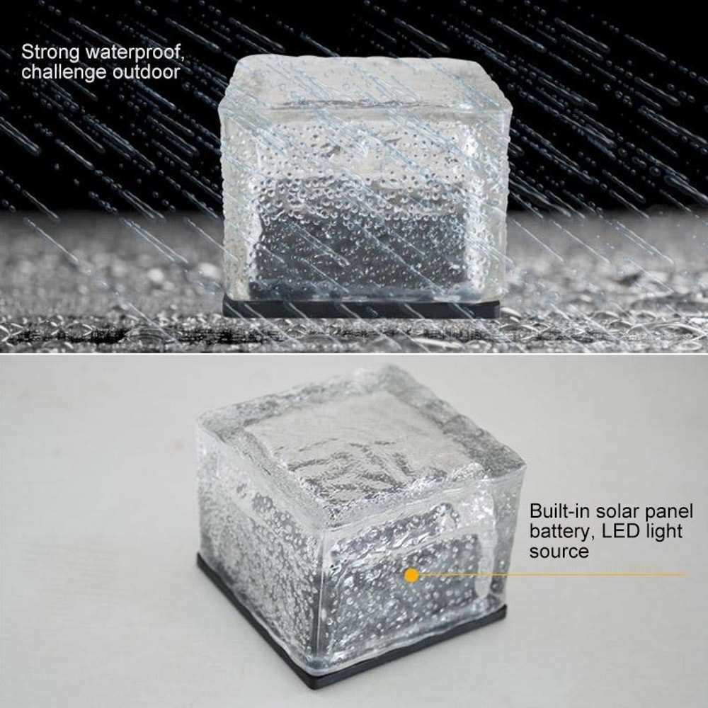 Solar Powered IP68 Waterproof LED Ground Light For Garden Pathway Lighting 3