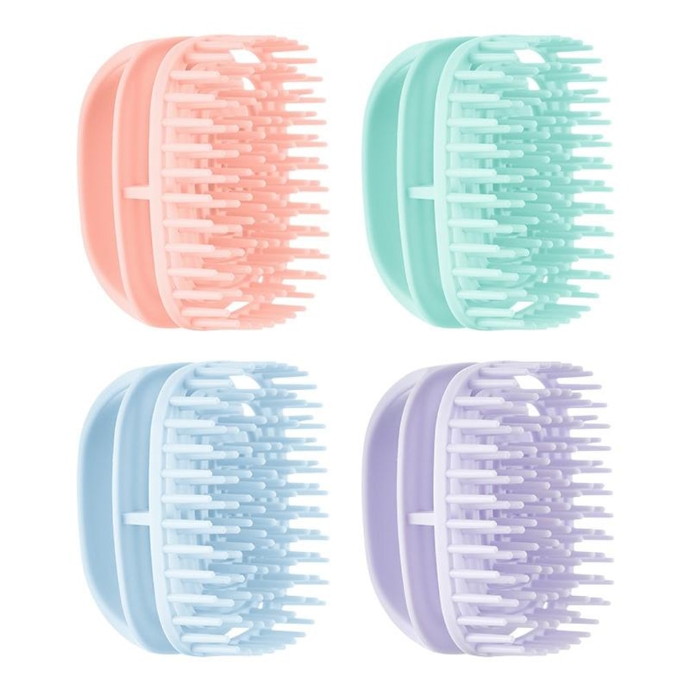 Silicone Shampoo Brush Scalp Massage Scrubber For Deep Clean Hair Care 0