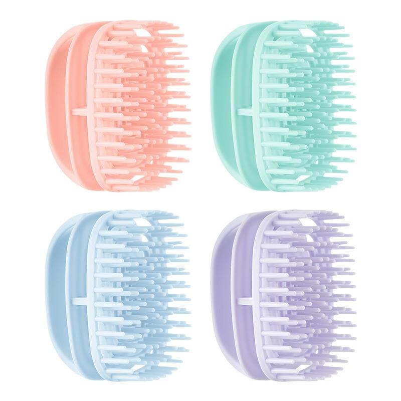 Silicone Shampoo Brush Scalp Massage Scrubber For Deep Clean Hair Care 0