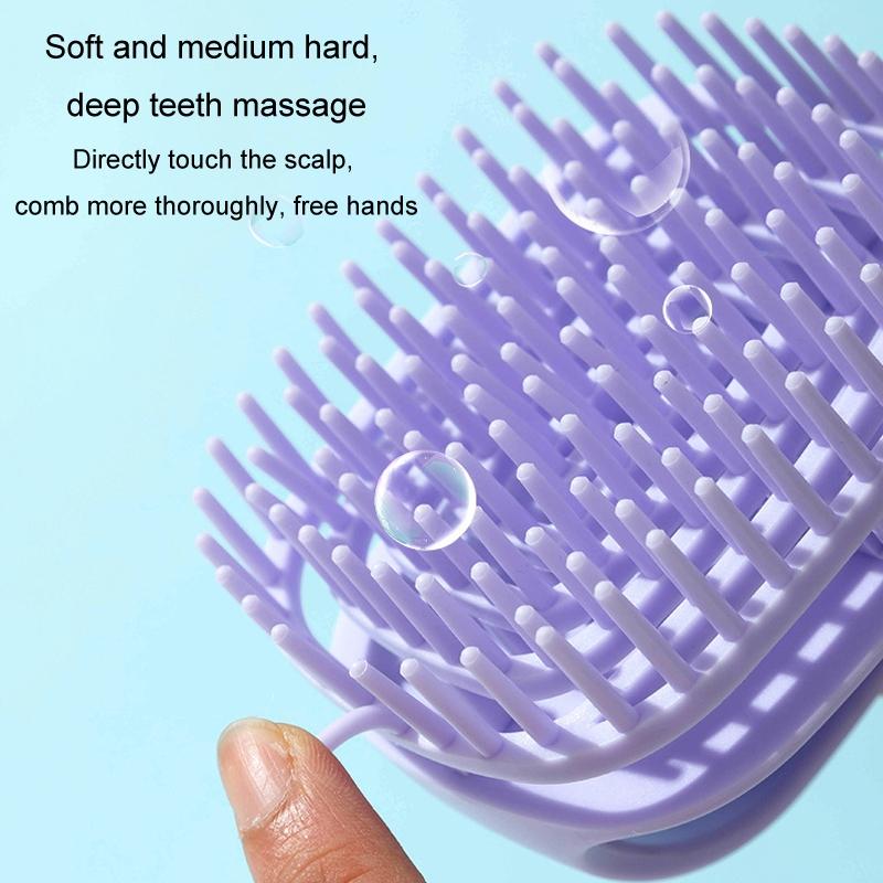 Silicone Shampoo Brush Scalp Massage Scrubber For Deep Clean Hair Care 2
