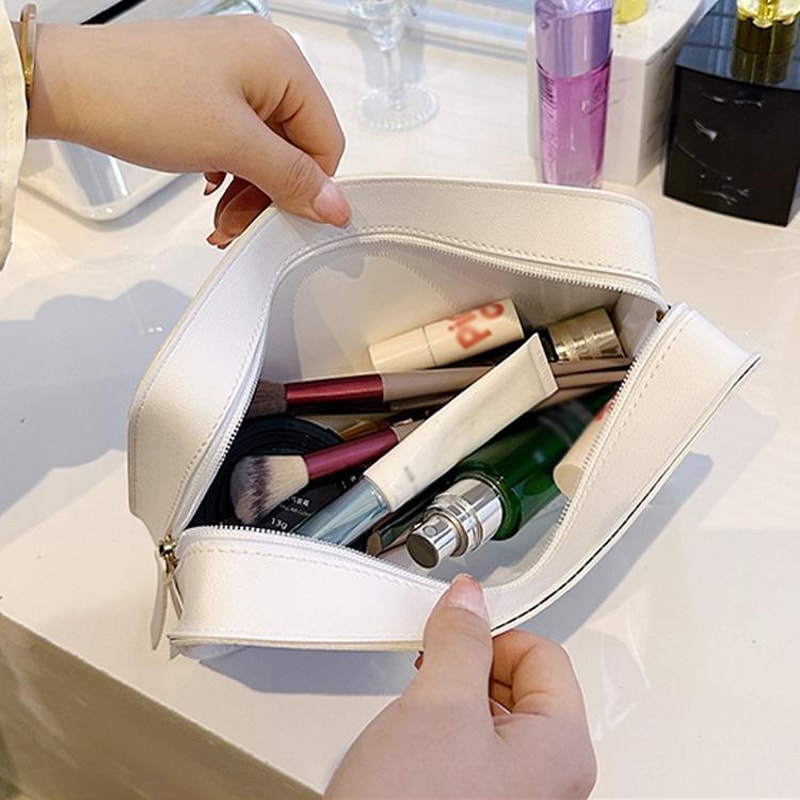 Clear Travel Makeup Bag Large Capacity Cosmetic Organizer Waterproof Toiletry Clutch 9