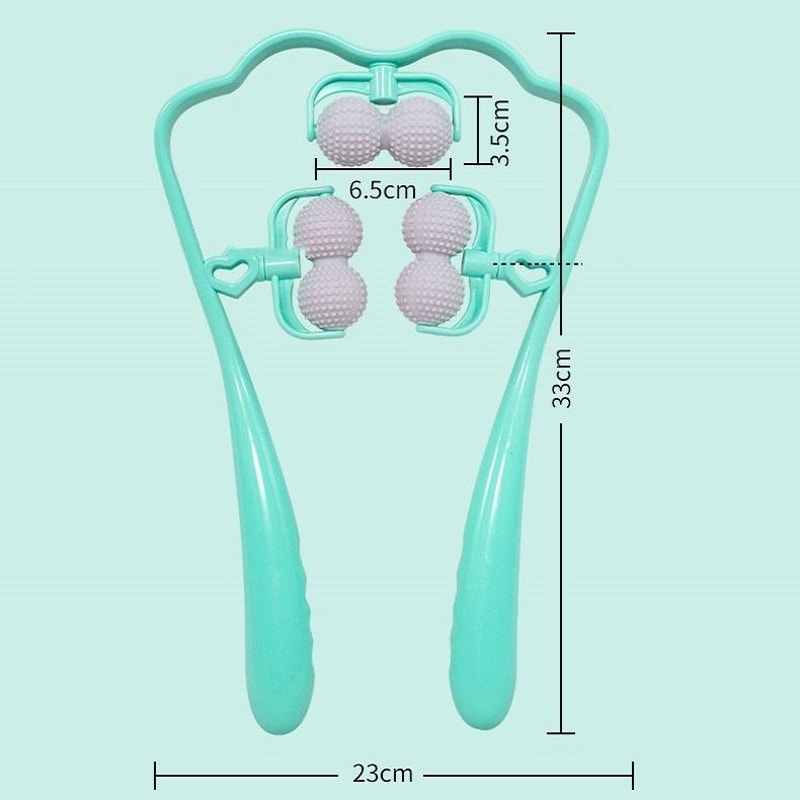 Ergonomic Manual Neck Massager For Shoulder Cervical Trigger Point Relief 2
