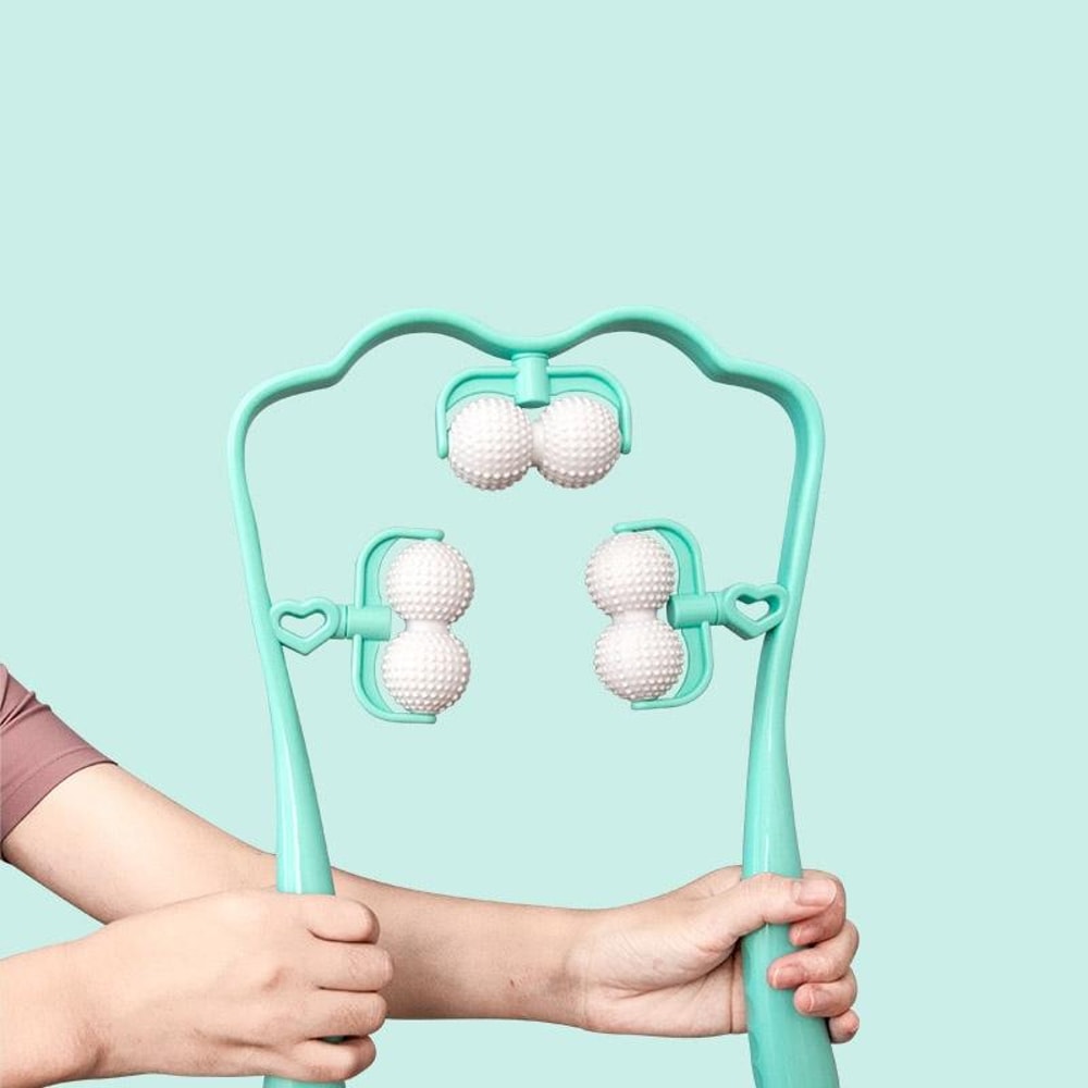 Ergonomic Manual Neck Massager For Shoulder Cervical Trigger Point Relief 6