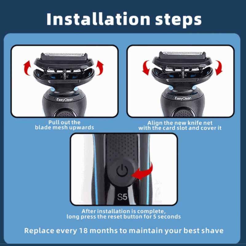 Braun Series 5 Replacement Shaver Head Kit For Smooth Close Shaves 5