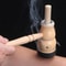 Wooden Gourd Moxibustion Box for Navel Therapy and Body Detox Massage