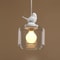 Nordic Glass Birdcage Pendant Light Modern Hanging Lamp for Kitchen Dining Bedroom