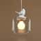 Nordic Glass Birdcage Pendant Light Modern Hanging Lamp for Kitchen Dining Bedroom