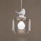 Nordic Glass Birdcage Pendant Light Modern Hanging Lamp for Kitchen Dining Bedroom