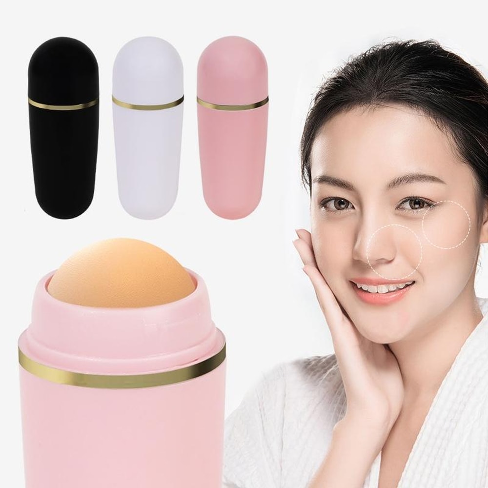 Reusable Volcanic Oil Absorbing Roller Stick For Face Shine Control 0