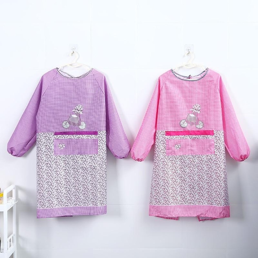 Long Sleeve OilProof Kitchen Apron For Adults AntiFouling Waterproof Cooking Sleeve Apron For Home 2