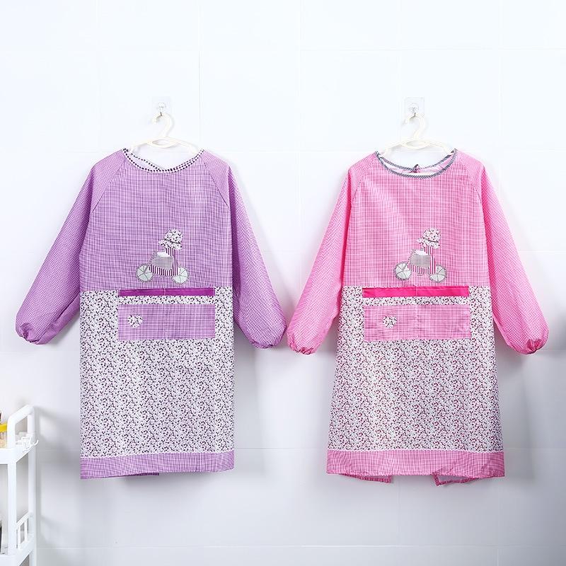 Long Sleeve OilProof Kitchen Apron For Adults AntiFouling Waterproof Cooking Sleeve Apron For Home 2