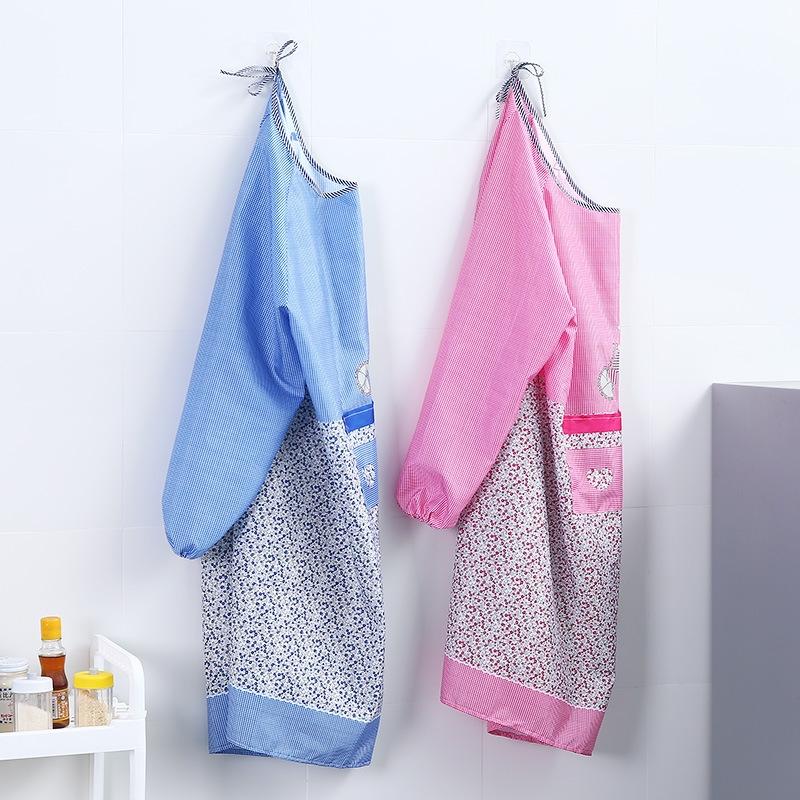 Long Sleeve OilProof Kitchen Apron For Adults AntiFouling Waterproof Cooking Sleeve Apron For Home 4