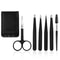 6 In 1 Precision Eyebrow Grooming Kit With Stainless Steel Tweezers Trimmer Set 0
