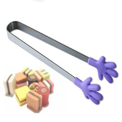silicone stainless steel kitchen tongs bbq ice tong salad serving clip multipurpose cooking tool