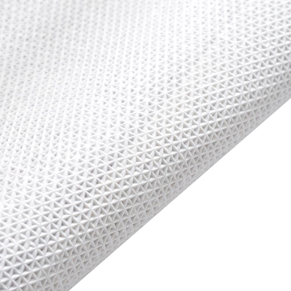 Stripe Pattern Non-Slip Microfiber Kitchen Floor Mat Semi Elliptical 50x80cm Absorbent Rug Light Blue