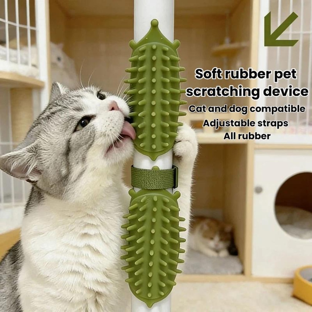 Soft Rubber Cat Self Groomer And Pet Itch Scratcher For Cats And Dogs 1