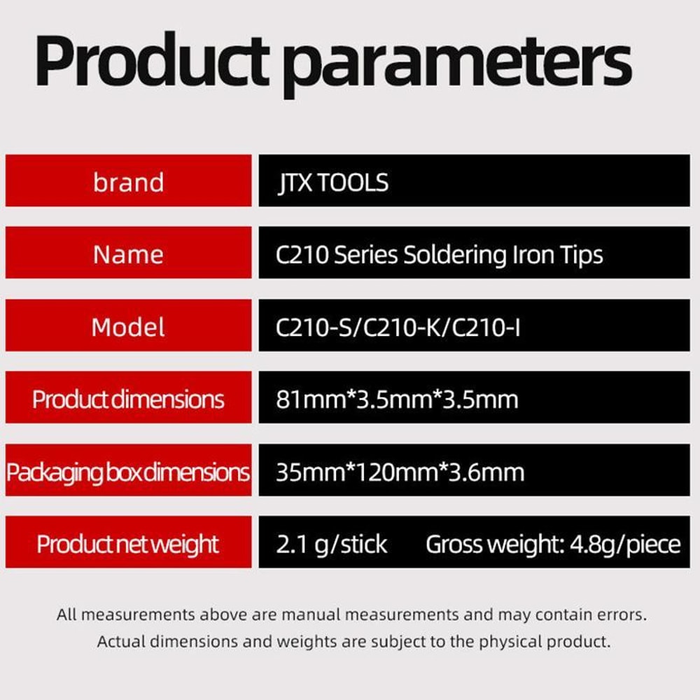 JTX C210 Soldering Iron Tip High Power Precision Tip For Fast Heating And Durable Performance 4