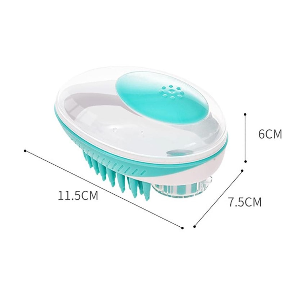 Dog Bath Brush With Shampoo Dispenser For Cats And Dogs 6