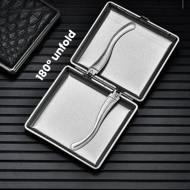 Slim Leather Cigarette Case Portable Holder With Moisture Protection 3