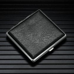 slim leather cigarette case portable holder with moisture protection