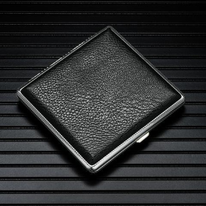 Slim Leather Cigarette Case Portable Holder With Moisture Protection 0