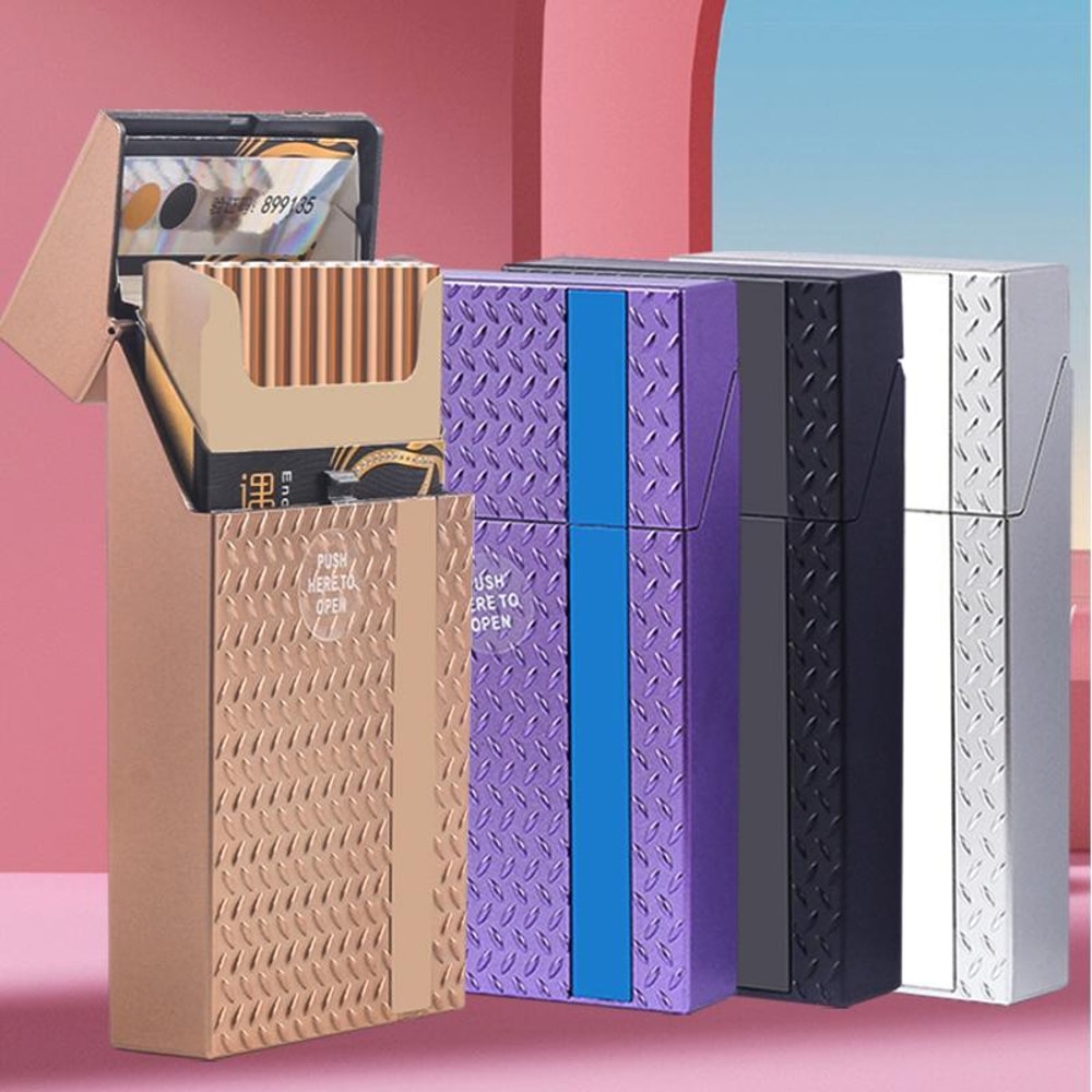 Elegant Slim Cigarette Case 20 Count Moisture Proof Holder For Women 0