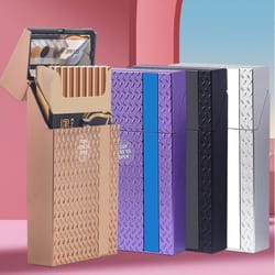 elegant slim cigarette case 20 count moisture proof holder for women