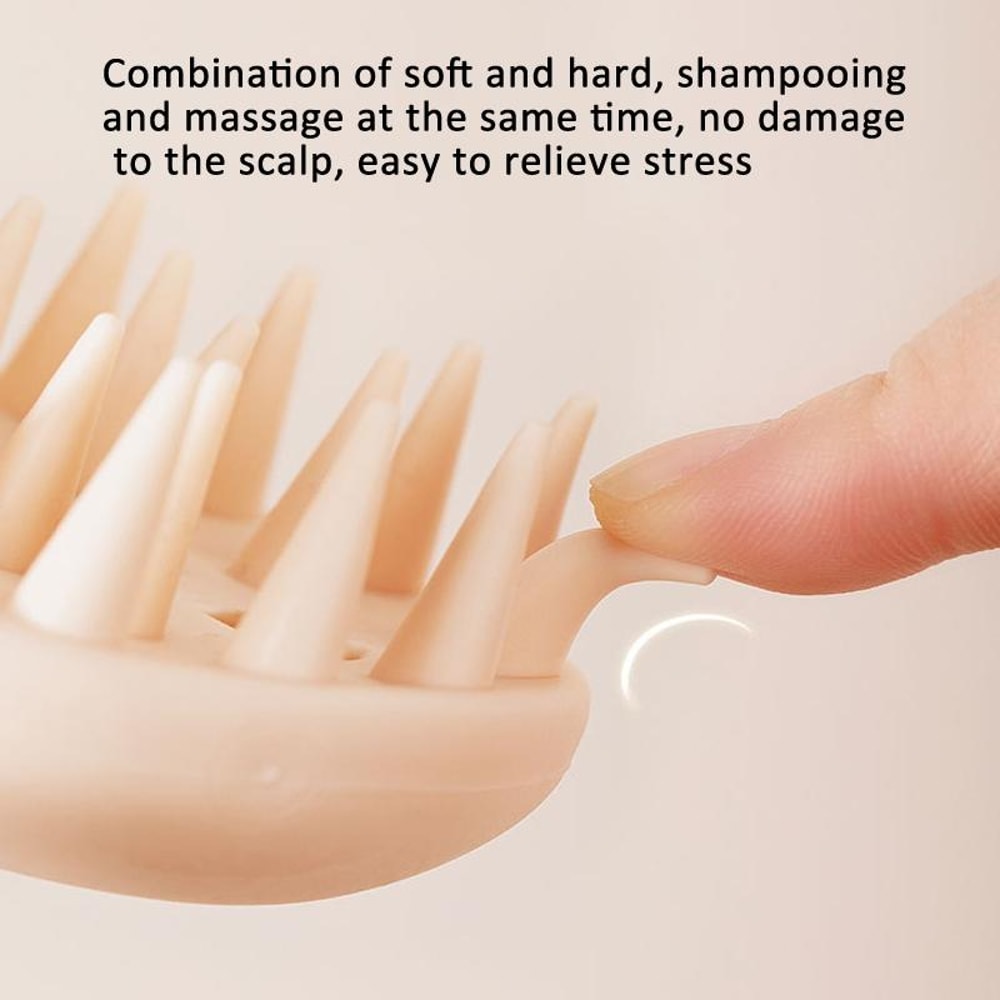 Silicone Scalp Massager Shampoo Brush For Wet And Dry Hair Care 2