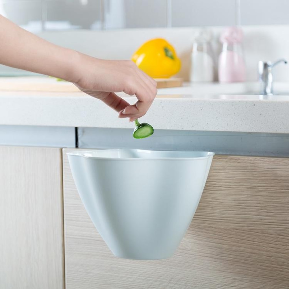 Cabinet Door Hanging Trash Bin Kitchen Waste Storage Organizer Space Saving Garbage Rack