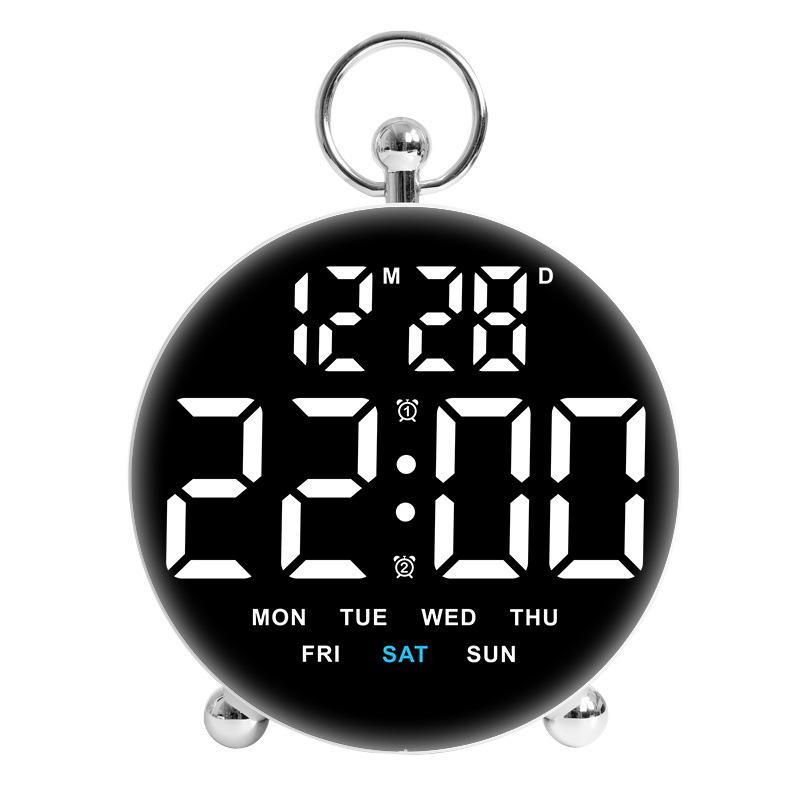LED Digital Alarm Clock With Dual Alarms Large Display Plugin Desk Clock For Students 9