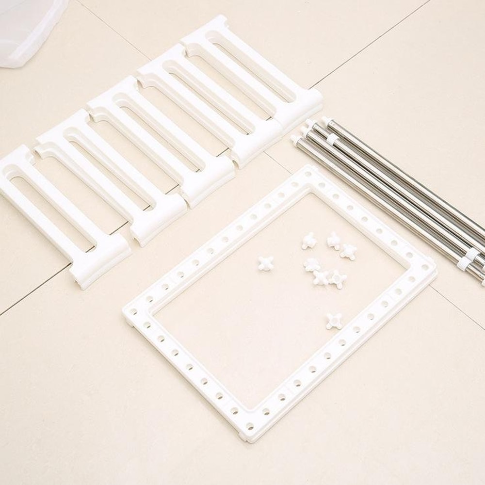 Adjustable Stainless Steel Sink Organizer Double Layer Telescopic Kitchen Storage Rack