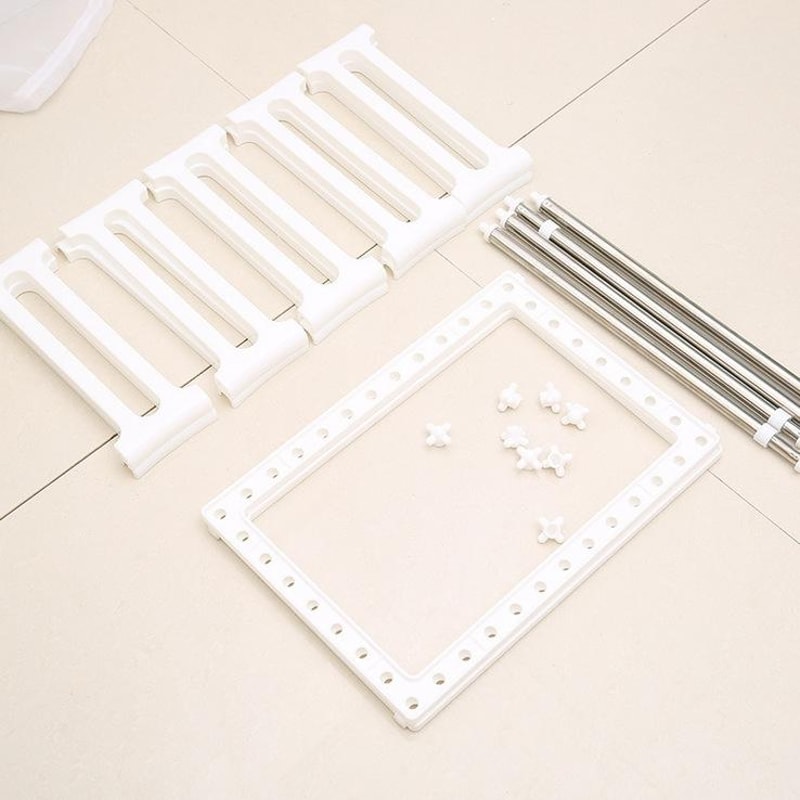 Adjustable Stainless Steel Sink Organizer Double Layer Telescopic Kitchen Storage Rack