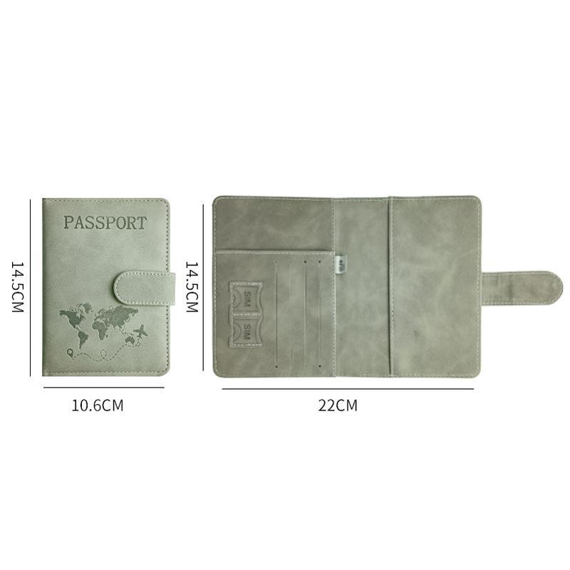 RFID Blocking Travel Wallet Passport Holder With Card Slots Magnetic Closure 4