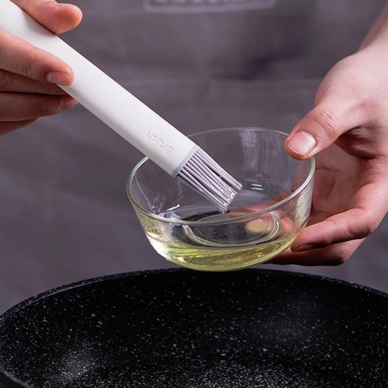 Removable Silicone Basting Brush for Baking, BBQ & Cooking Heat Resistant Kitchen Oil Brush