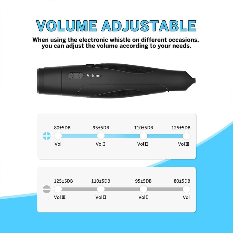 Electronic Whistle With Push Button Adjustable Volume Tone For Coaching And Safety 5